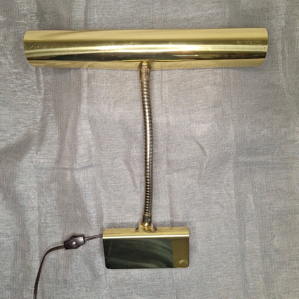 House of Troy 14" Brass Clamp-On Grand Piano Electric Lamp Light Sheet Music